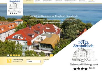 Screenshot der Webseite vom Ringhotel Strandblick